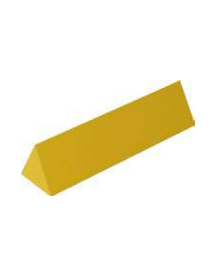 PRISMA MORBIDO PER BANBINI BASE TRIANGOLARE IGNIFUGO IN CLASSE 1IM - COLORE GIALLO - cm 25x25x100h - CONFORME AI CAM