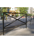 Barriera L.150 cm da inghisare, realizzata in acciaio zincato e verniciato - cm 150x120h