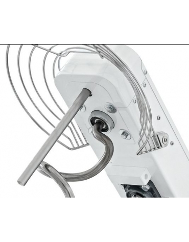 Impastatrice a spirale per pizzeria da Kg 4 d'impasto e vasca da Lt 7 - TESTA SOLLEVABILE E VASCA ESTRAIBILE - Monofase