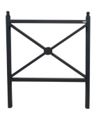 Barriera realizzata in acciaio zincato e verniciato con supporto di testa - da inghisare - cm 102x125,5h