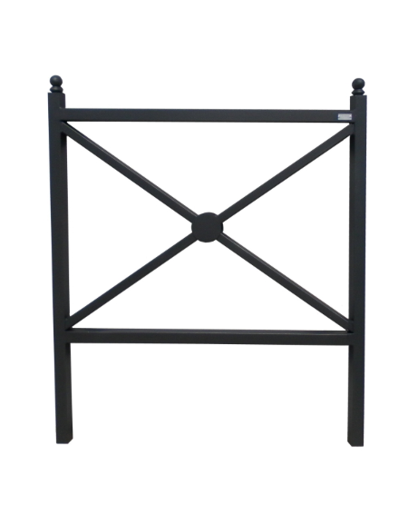 Barriera realizzata in acciaio zincato e verniciato con supporto di testa - da inghisare - cm 102x125,5h