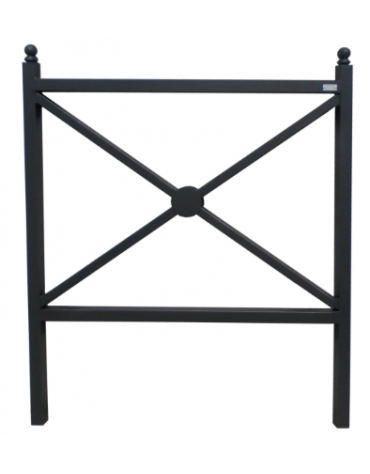 Barriera realizzata in acciaio zincato e verniciato con supporto di testa - da tassellare - cm 152x110h