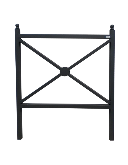 Barriera realizzata in acciaio zincato e verniciato con supporto di testa - da tassellare - cm 152x110h