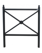 Barriera realizzata in acciaio zincato e verniciato con supporto di testa - da inghisare - cm 152x125,5h