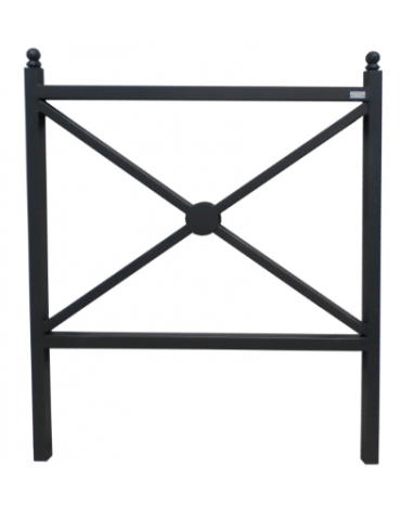 Barriera realizzata in acciaio zincato e verniciato con supporto di testa - da inghisare - cm 152x125,5h