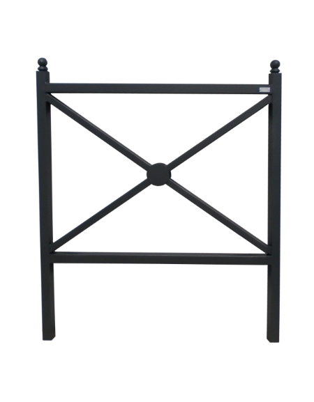 Barriera realizzata in acciaio zincato e verniciato con supporto di testa - da inghisare - cm 152x125,5h