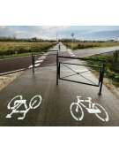 Barriera in acciaio zincato e verniciato cm 100, supporti e traverso in tubolare saldati tra loro. Da tassellare - cm 107,2x100h