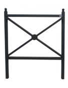 Barriera realizzata in acciaio zincato e verniciato con supporto di testa - da tassellare - cm 102x110h