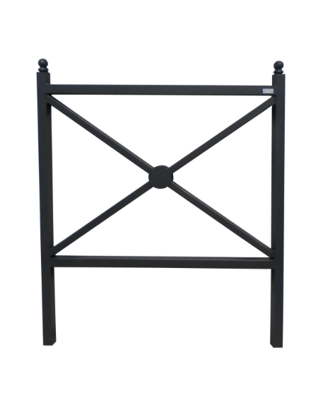 Barriera realizzata in acciaio zincato e verniciato con supporto di testa - da tassellare - cm 102x110h