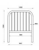 Barriera L.100 cm da inghisare, realizzata in acciaio zincato e verniciato - cm 100x126h