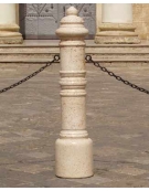 DISSUASORE TRAFFICO PARCHEGGIO VERTICALE ALTO STORICO IN CEMENTO COLORE GRIGIO PIETRA - CM Ø28x121h - CAM