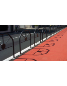 Barriera parapedonale con pannello pubblicitario - Da inghisare - cm 120x130h