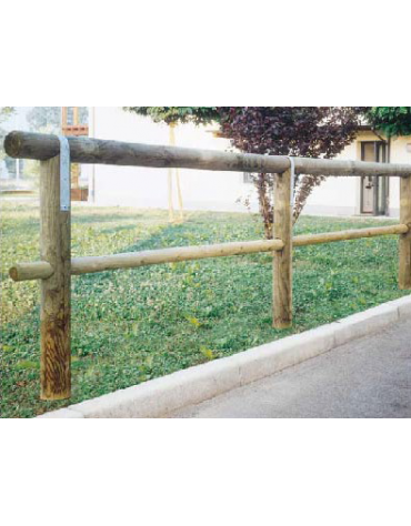 Recinzione con traversa in legno di pino - da interrare - Prezzo al metro lineare