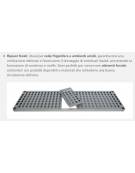 Scaffale per alimenti con montanti in acciaio inox e 4 ripiani forati in polietilene - cm 120x40x180h - Portata Kg 150 per piano