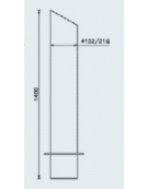 Dissuasore in acciaio zincato e verniciato realizzato in tubolare - da inghisare - cm Ø15x140h