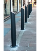 Dissuasore in acciaio zincato e verniciato realizzato in tubolare - da tassellare - cm Ø15x120h