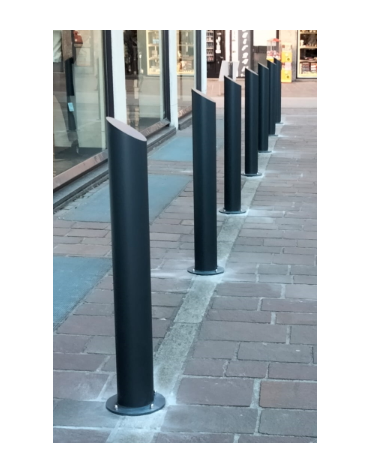 Dissuasore amovibile in acciaio zincato e verniciato realizzato in tubolare - inclusa boccola con chiave - cm Ø15x120h