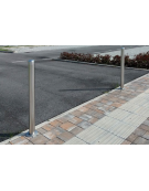 Dissuasore realizzato in tubolare di acciaio inox, da inghisare - cm Ø10,2x122h