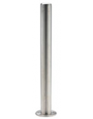 Dissuasore amovibile realizzato in tubolare di acciaio inox - inclusa boccola con chiave - cm Ø10,2x121,8h