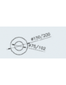 Dissuasore realizzato in tubolare di acciaio zincato e verniciato, da inghisare - cm Ø10,2x122h