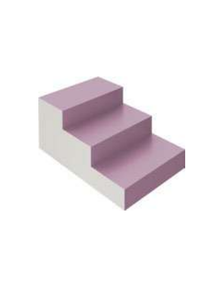 SCALA BASSA MORBIDA PER BAMBINI IGNIFUGA IN CLASSE 1IM - cm 90x60x13/26/39h - CONFORME AI CAM