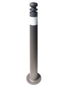 Dissuasore realizzato in tubolare di acciaio predisposto per catena in acciaio zincato verniciato- da inghisare - cm Ø10,2x100h