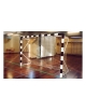 Coppia porte pallamano in acciaio verniciato bianco/nero m 3 x 2 - trasportabili