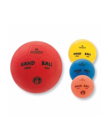 Pallone pallamano in PVC n.2 - colore rosso. diametro cm 17 peso g. 320