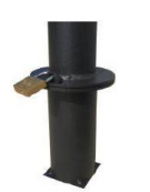 Dissuasore amovibile in tubolare di acciaio zincato e verniciato, per lucchetto senza anelli - cm Ø8x111,7h