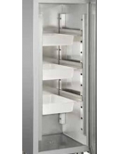 Frigorifero inox per pesce 2 Ante 1400 litri - Temperatura -2° +8°C - Con variatore velocità ventole e 12 Contenitori in polipro