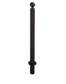 Dissuasore in tubolare di acciaio zincato e verniciato, con piastra, senza anelli - Da inghisare - cm Ø9x131,7h