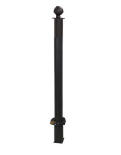 Dissuasore amovibile in tubolare di acciaio zincato e verniciato,con boccola per lucchetto con anelli - cm Ø9x131,7h