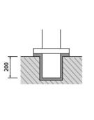 Dissuasore amovibile in tubolare di acciaio zincato e verniciato, completo di boccola con chiave - cm Ø9x131,7h