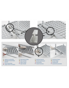 Scaffale per stagionatura formaggi con montanti in acciaio inox e 4 ripiani microforati in polietilene - cm 130x40x200h