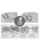 Scaffale per stagionatura formaggi con montanti in acciaio inox e 4 ripiani microforati in polietilene - cm 190x40x200h