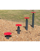 Percorso a ostacoli, per rafforzare i muscoli delle gambe, realizzato in acciaio zincato e verniciato  - cm Ø30x105h