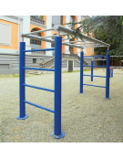 Scala orizzontale in acciaio zincato e verniciato. Attrezzo per tonificare mani e braccia - cm 288,1x117,1x236,1h