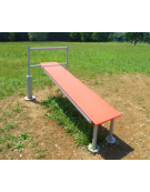 Stazione con panca inclinata in polietilene. Attrezzo per rafforzare i muscoli del ventre - cm 130x224,3x120h