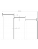 Barre di trazione fitness in acciaio zincato e verniciato. Attrezzo per rafforzare i muscoli di braccia e scapole
