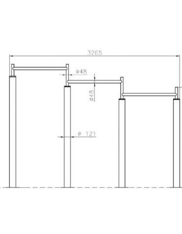 Barre di trazione fitness in acciaio zincato e verniciato. Attrezzo per rafforzare i muscoli di braccia e scapole