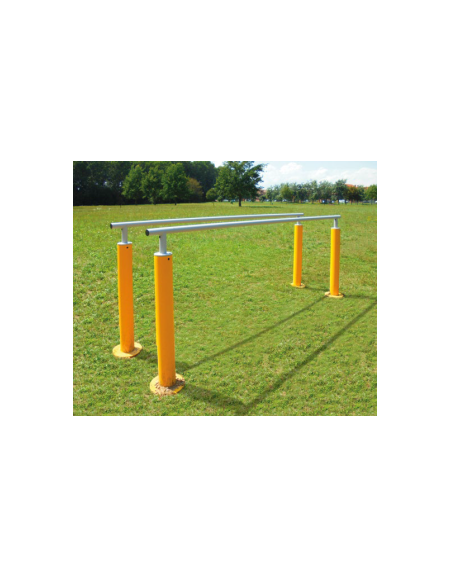 Parellele fitness in acciaio zincato e verniciato. Attrezzo per rafforzare i muscoli di braccia e spalle - cm 306x60x120h