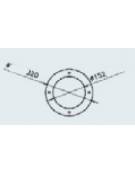 Dissuasore in acciaio inox realizzato in tubolare - da inghisare - cm Ø15x140h
