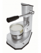 Pressa hamburger in alluminio anodizzato con parti contatto cibo in acciaio inox - diametro cm 10  - cm 37x25x50h