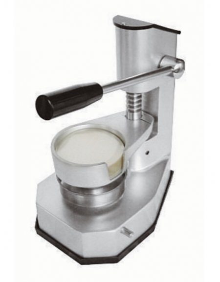Pressa hamburger in alluminio anodizzato con parti contatto cibo in acciaio inox - diametro cm 10  - cm 37x25x50h