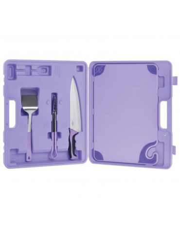 Set valigetta utensili sicurezza allergeni con tagliere in polipropilene - cm 58x41x10h