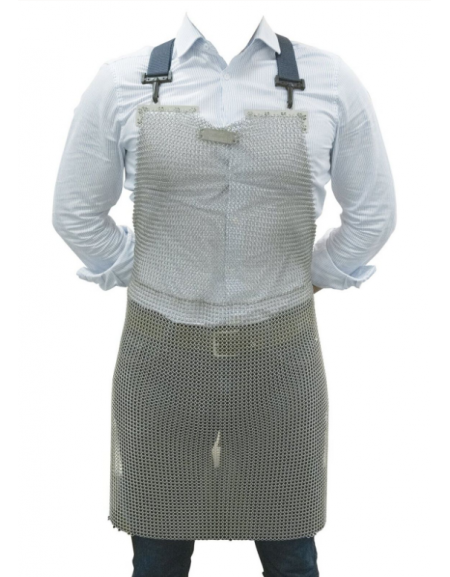 Grembiule di protezione in acciaio inox con bretelle - cm 75x55
