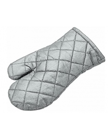 Guanto forno in cotone con rivestimento argenteo 100 g/m - lunghezza cm 28