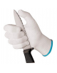 Guanto antitaglio in fibra HPPE, ambidestro – taglia M, resistenza al taglio livello 5, lunghezza cm 24,5