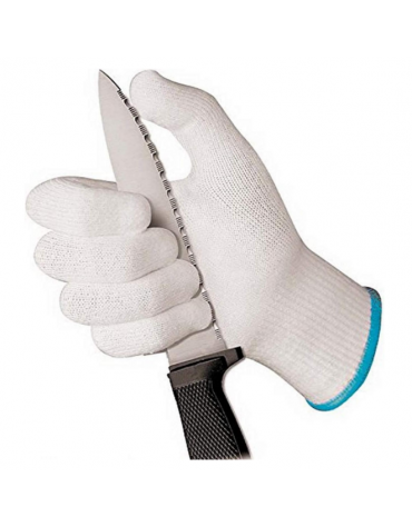 Guanto antitaglio in fibra HPPE, ambidestro – taglia L, resistenza al taglio livello 5, lunghezza cm 27