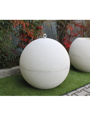 Dissuasore di forma sferica realizzato in graniglia di marmo - finitura bocciardata - cm Ø45